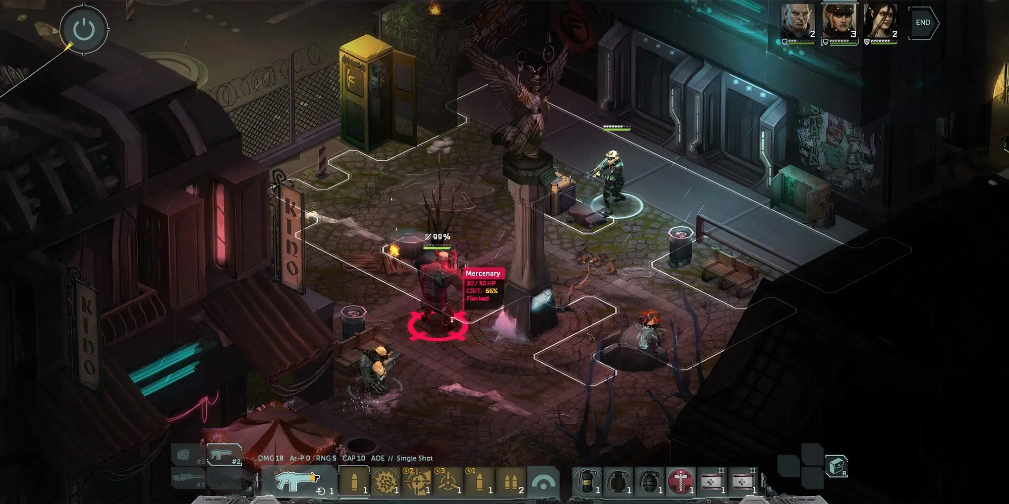 Cảnh chiến đấu trong Shadowrun Dragonfall