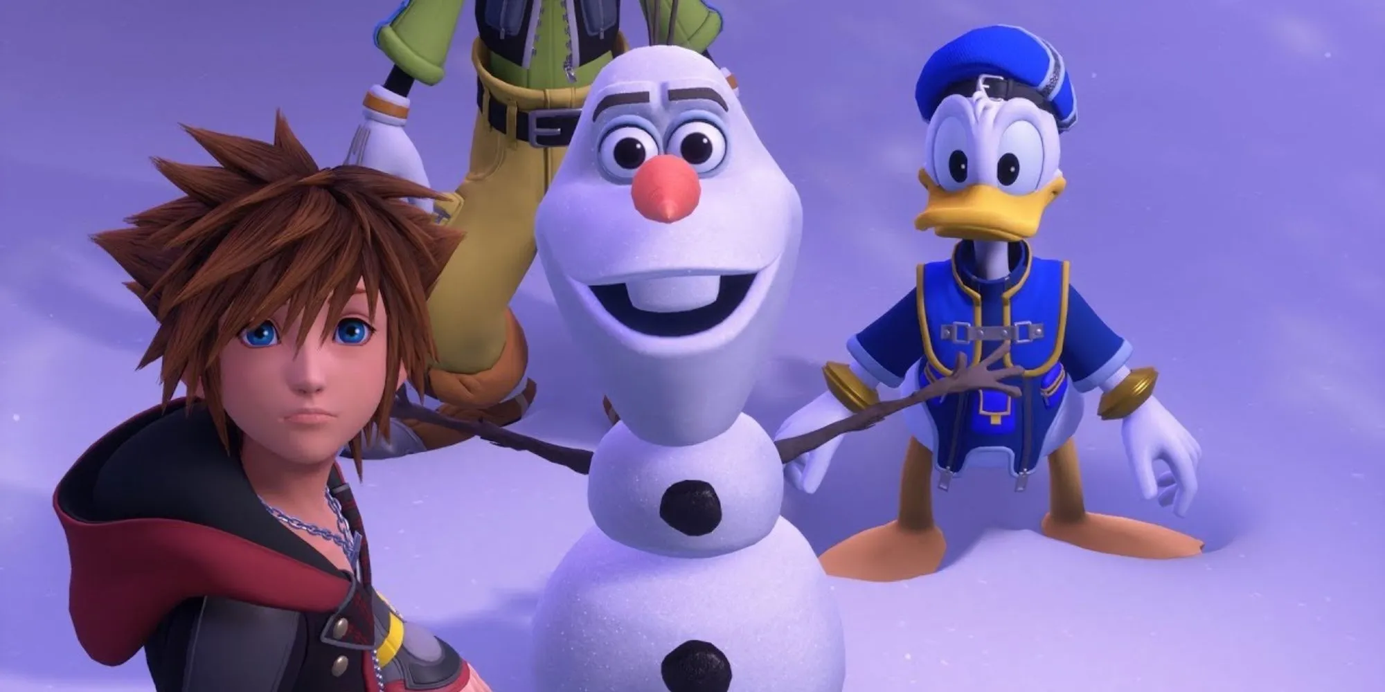 Nhân vật Olaf trong thế giới Frozen của game Kingdom Hearts 3.