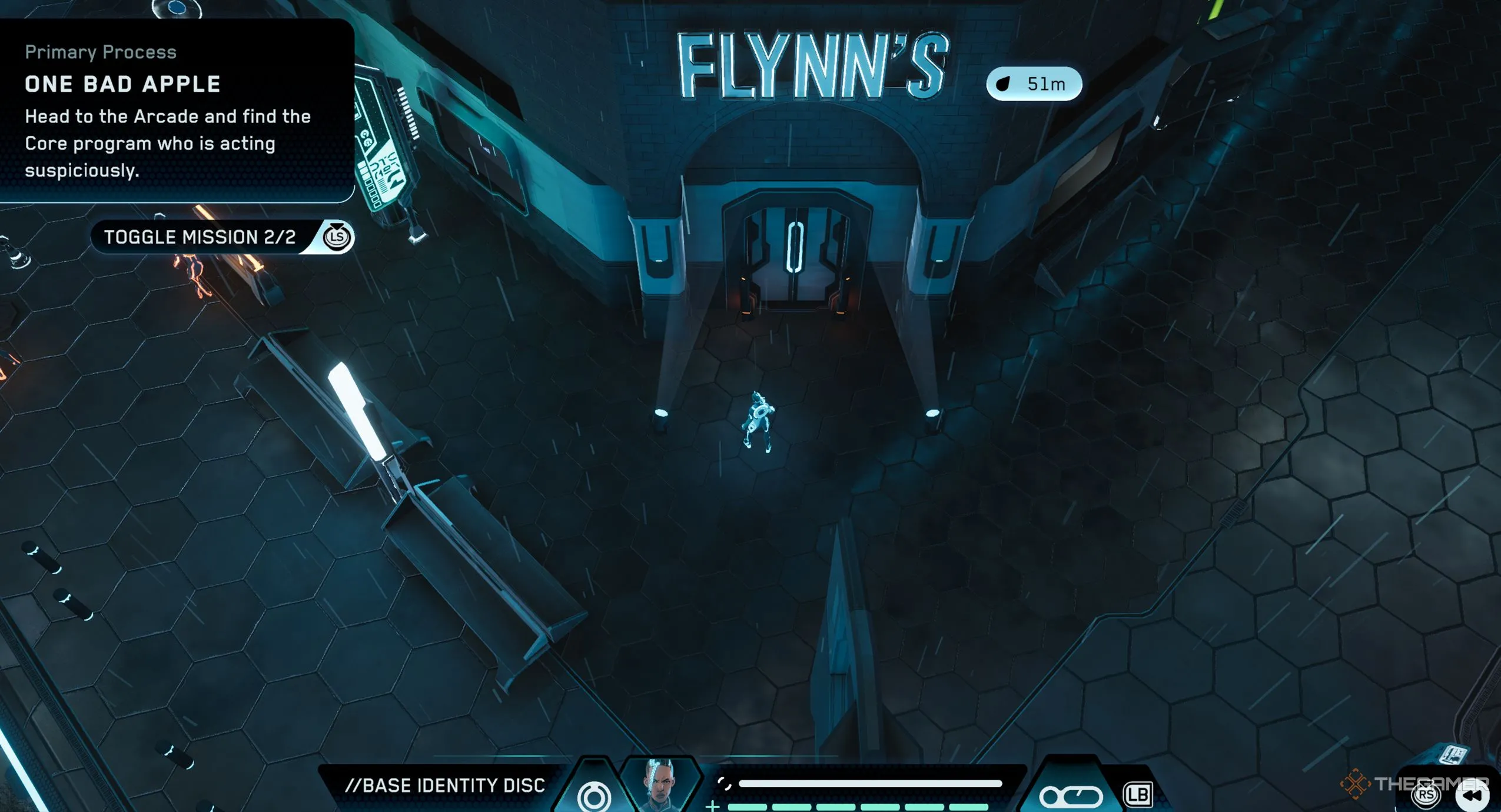 Biểu tượng Flynn's Arcade trong thế giới game Tron Catalyst