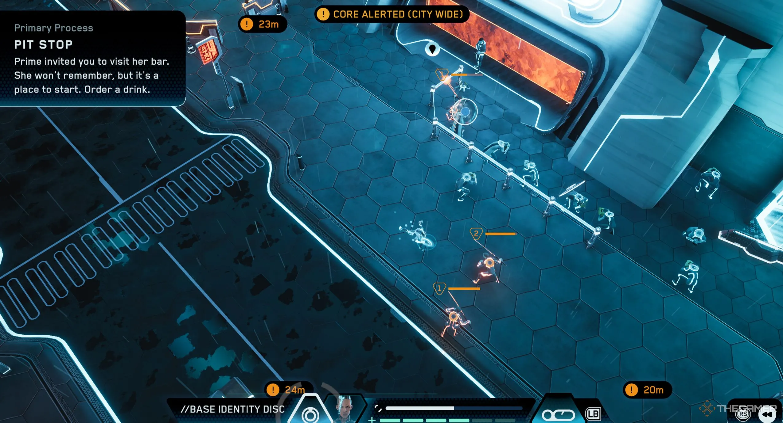 Cảnh hành động trong game Tron Catalyst tại khu vực Vertical Slice