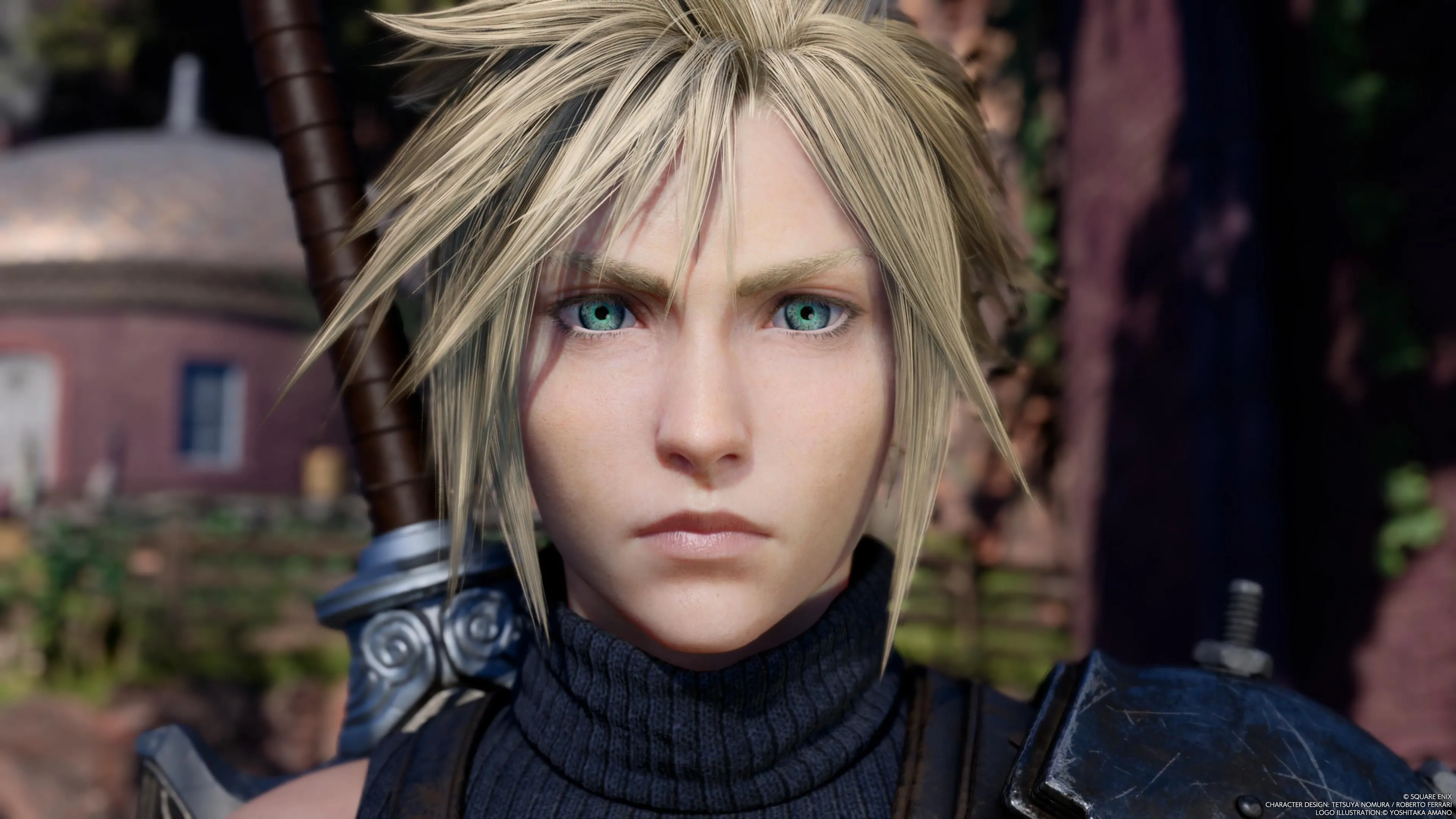Cloud Strife nhìn về phía trước trong Final Fantasy 7 Rebirth