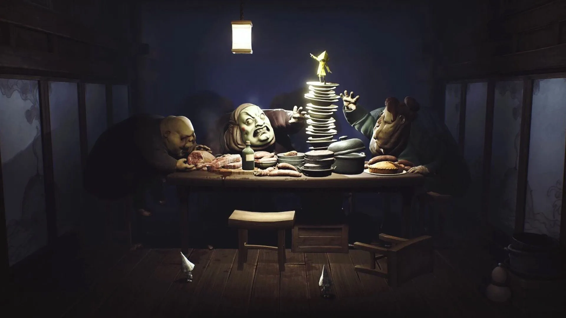 Khu vực phòng ăn The Guest Area đáng sợ trong game Little Nightmares