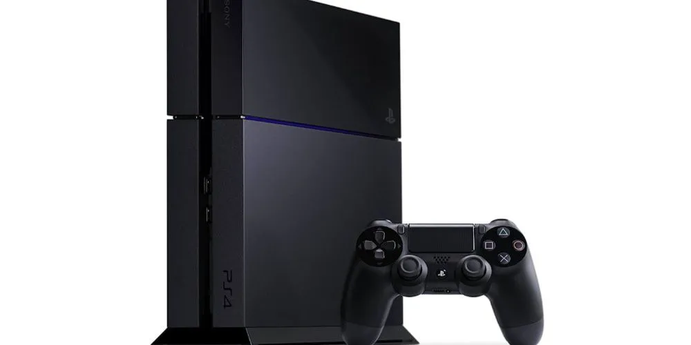 Máy chơi game PlayStation 4 (PS4) màu đen với bộ điều khiển DualShock 4