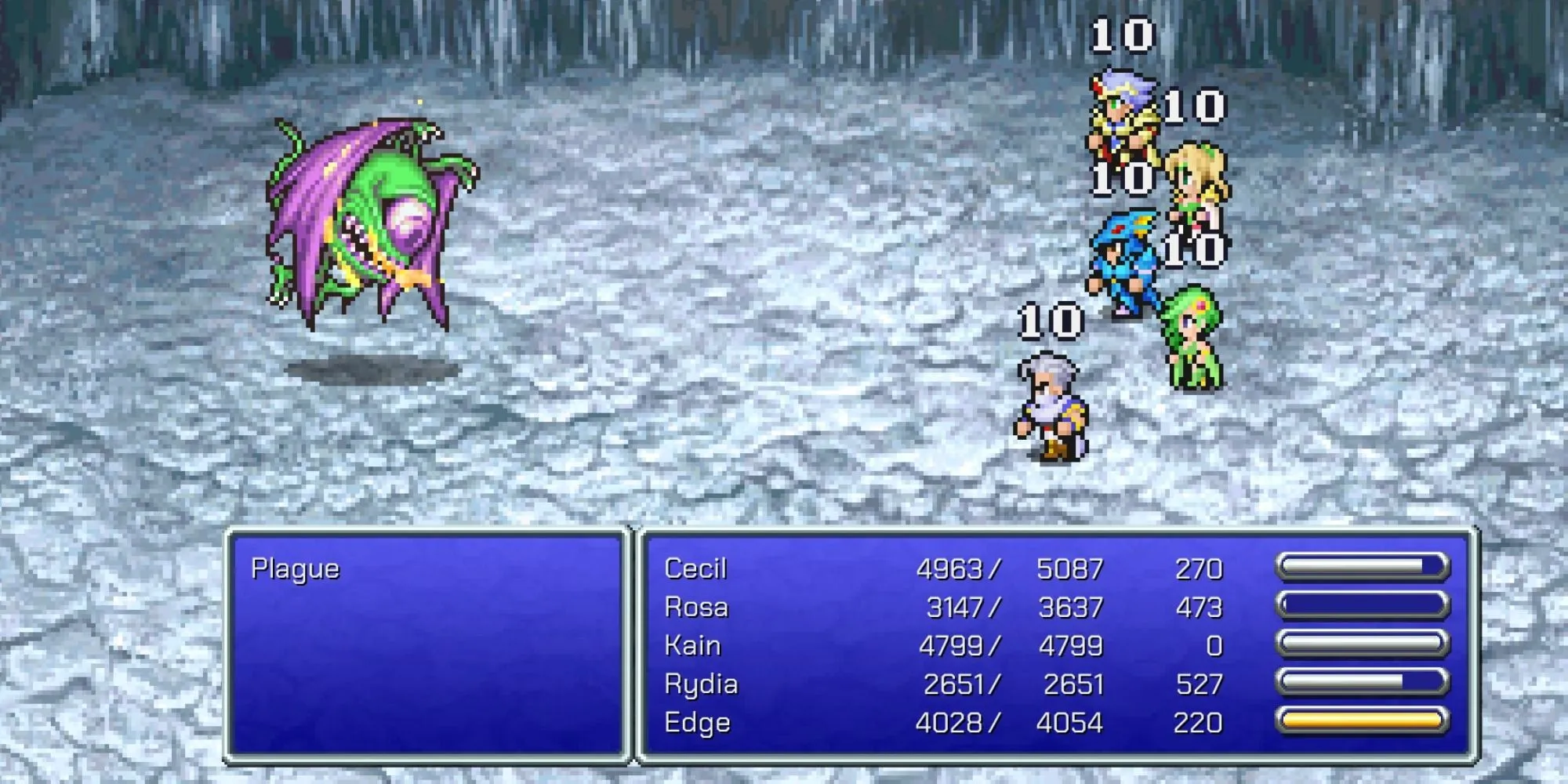 Một nhân vật từ Final Fantasy 4, có lẽ là Cecil, đứng trên ban công dưới ánh trăng
