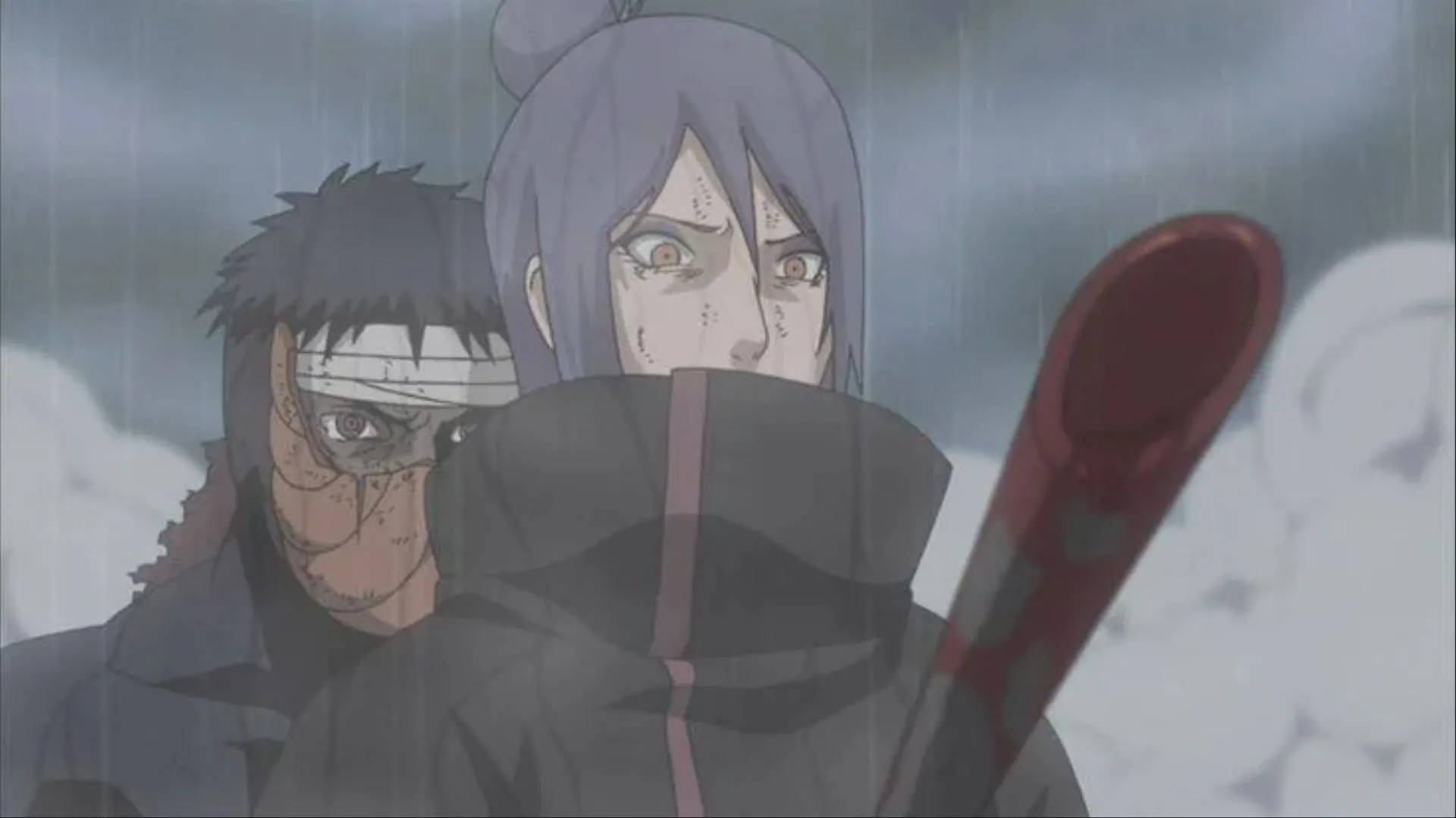 Obito đâm Konan xuyên ngực, kết liễu cô trong Naruto Shippuden