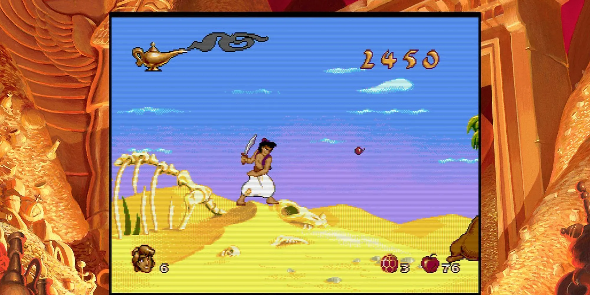 Aladdin bay trên thảm thần kỳ, khám phá thành phố Agrabah trong phiên bản game Sega Genesis
