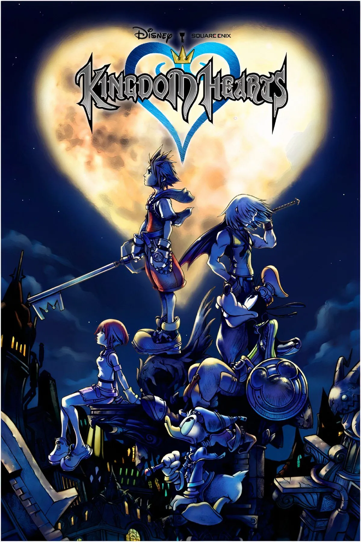 Ảnh bìa Kingdom Hearts, tựa game nhập vai hành động kết hợp thế giới Disney và Final Fantasy