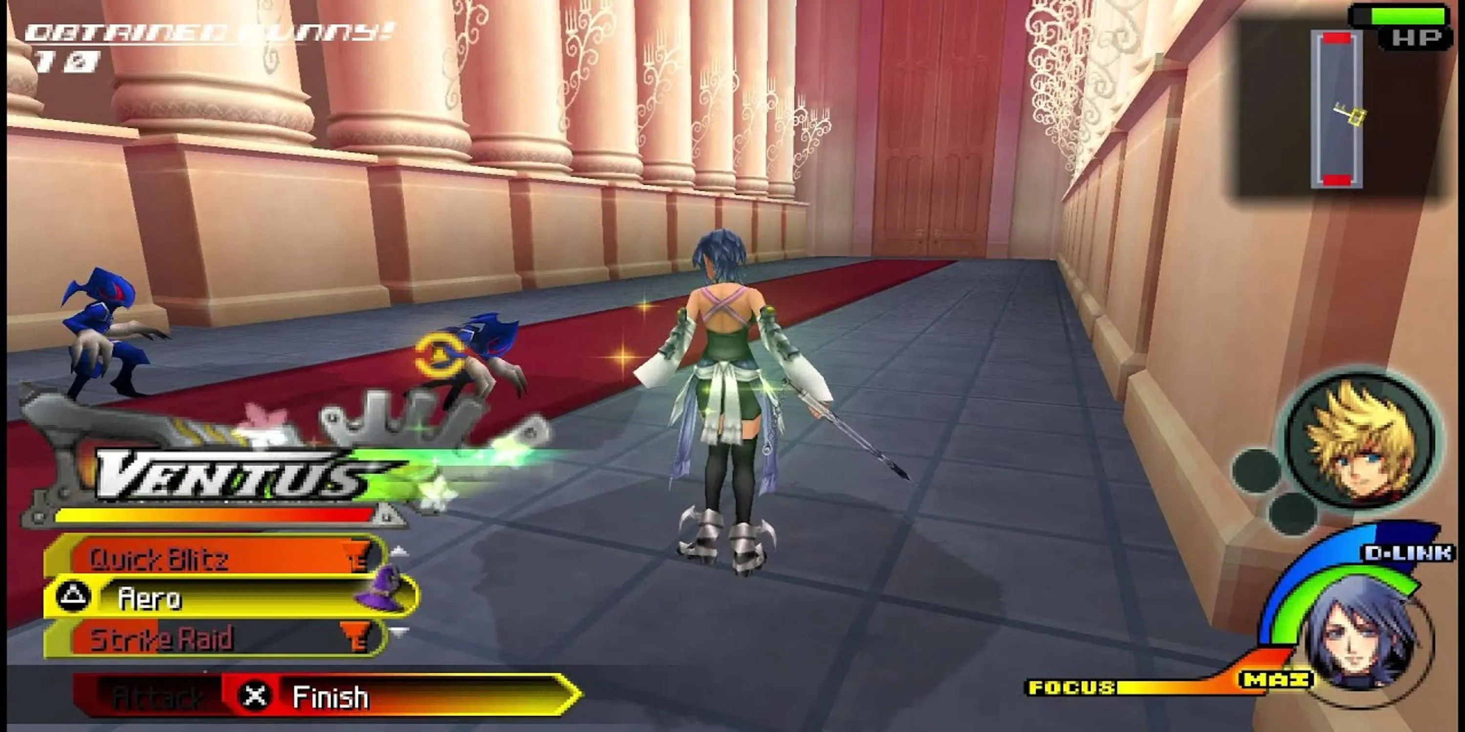 Aqua trong Kingdom Hearts: Birth by Sleep, một tựa JRPG hành động với cốt truyện sâu sắc và hệ thống chiến đấu Command Deck độc đáo trên PSP.
