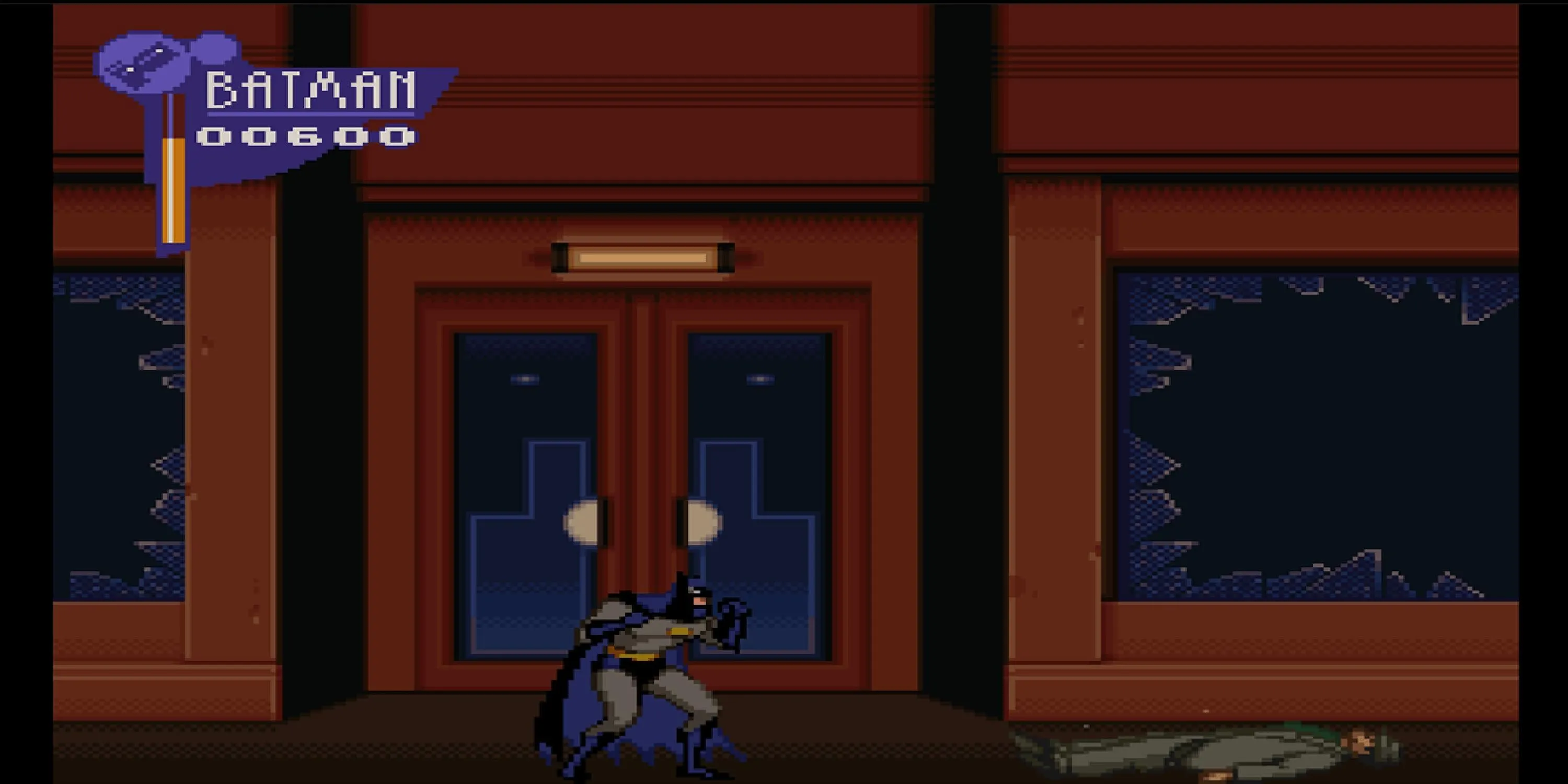 Batman trong phong cách hoạt hình kinh điển của The Adventures of Batman and Robin.