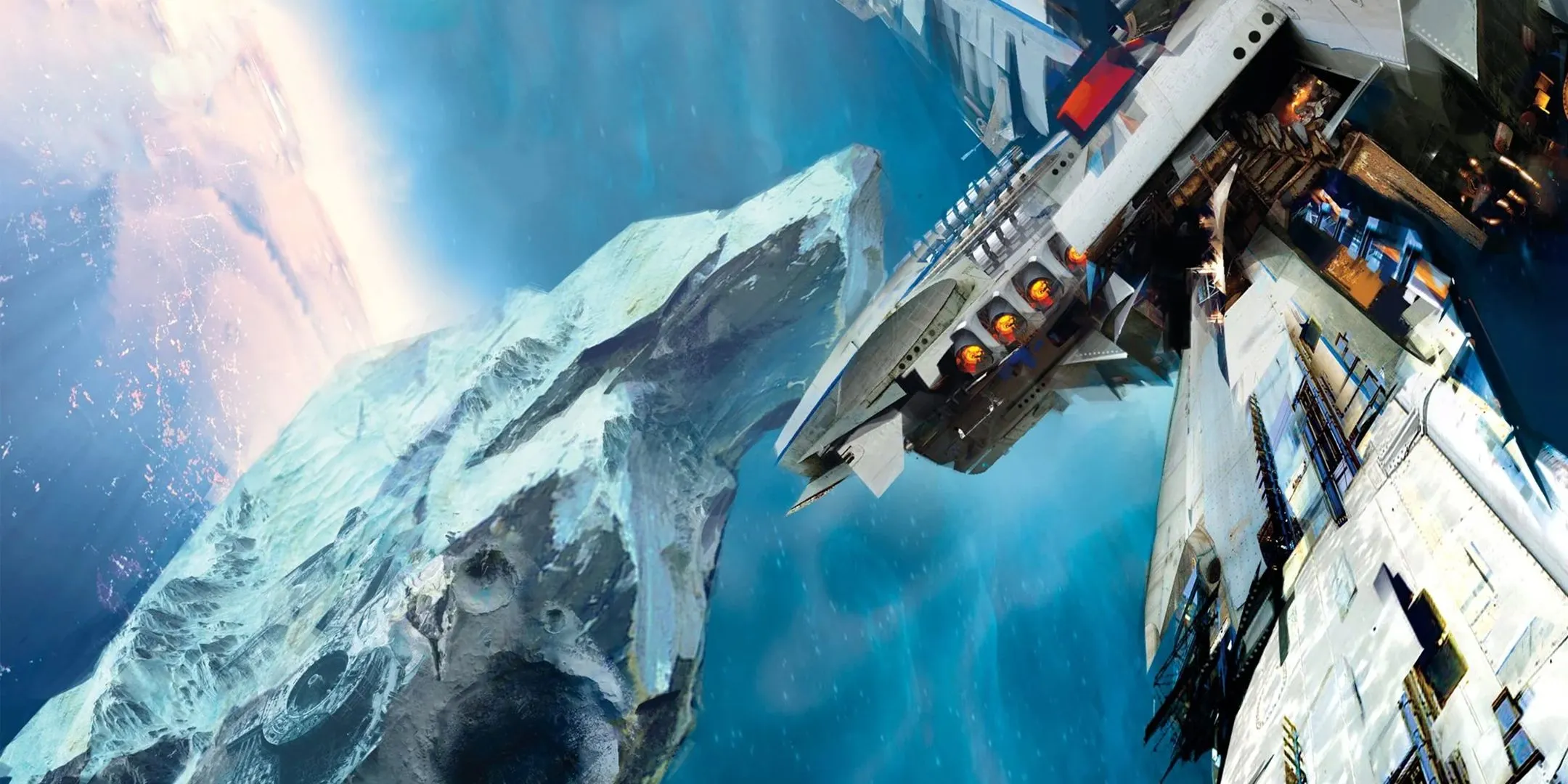 Bìa sách Leviathan Wakes, tập đầu tiên của The Expanse, thể hiện bối cảnh khoa học viễn tưởng không gian sâu rộng của series.