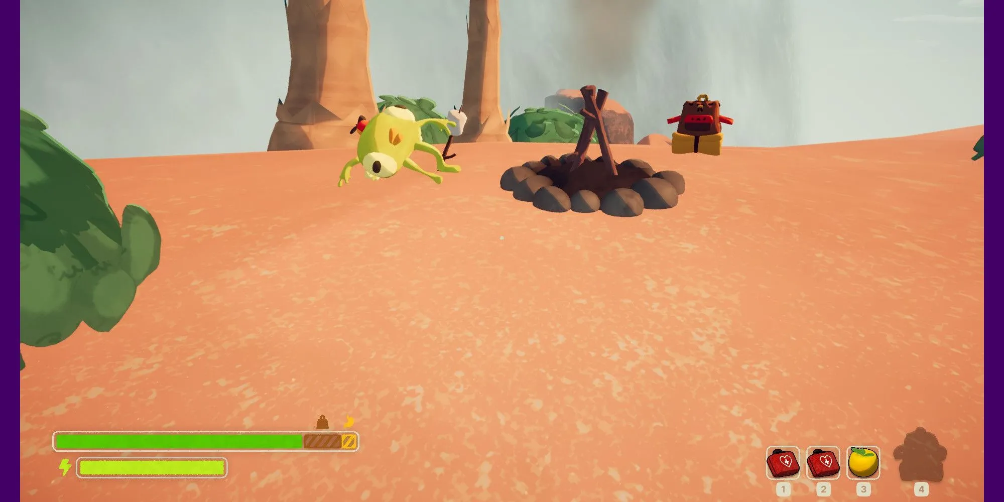 Bing Bong được cất giữ cẩn thận trong balo của game thủ PEAK