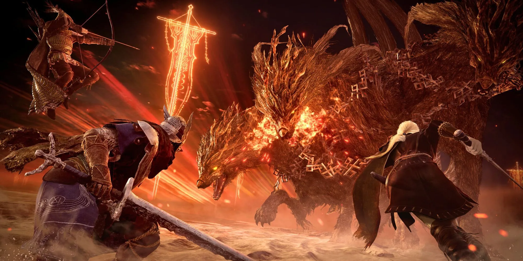 Boss Gladius Nightlord, chó ba đầu Tricephalos trong Elden Ring Nightreign