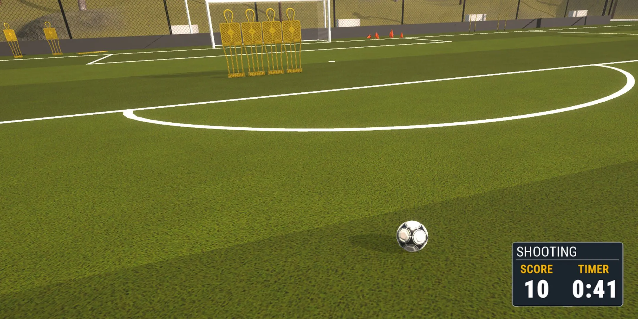 Cầu thủ chuẩn bị đá phạt trong chế độ huấn luyện của Football Life Simulator