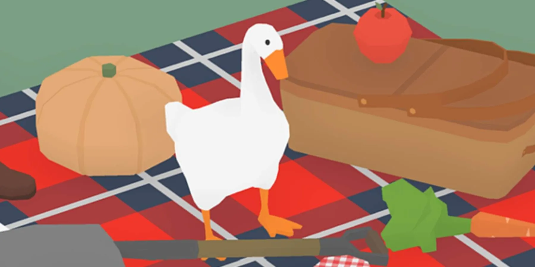 Con ngỗng tinh quái từ Untitled Goose Game gây náo loạn một buổi dã ngoại yên bình.