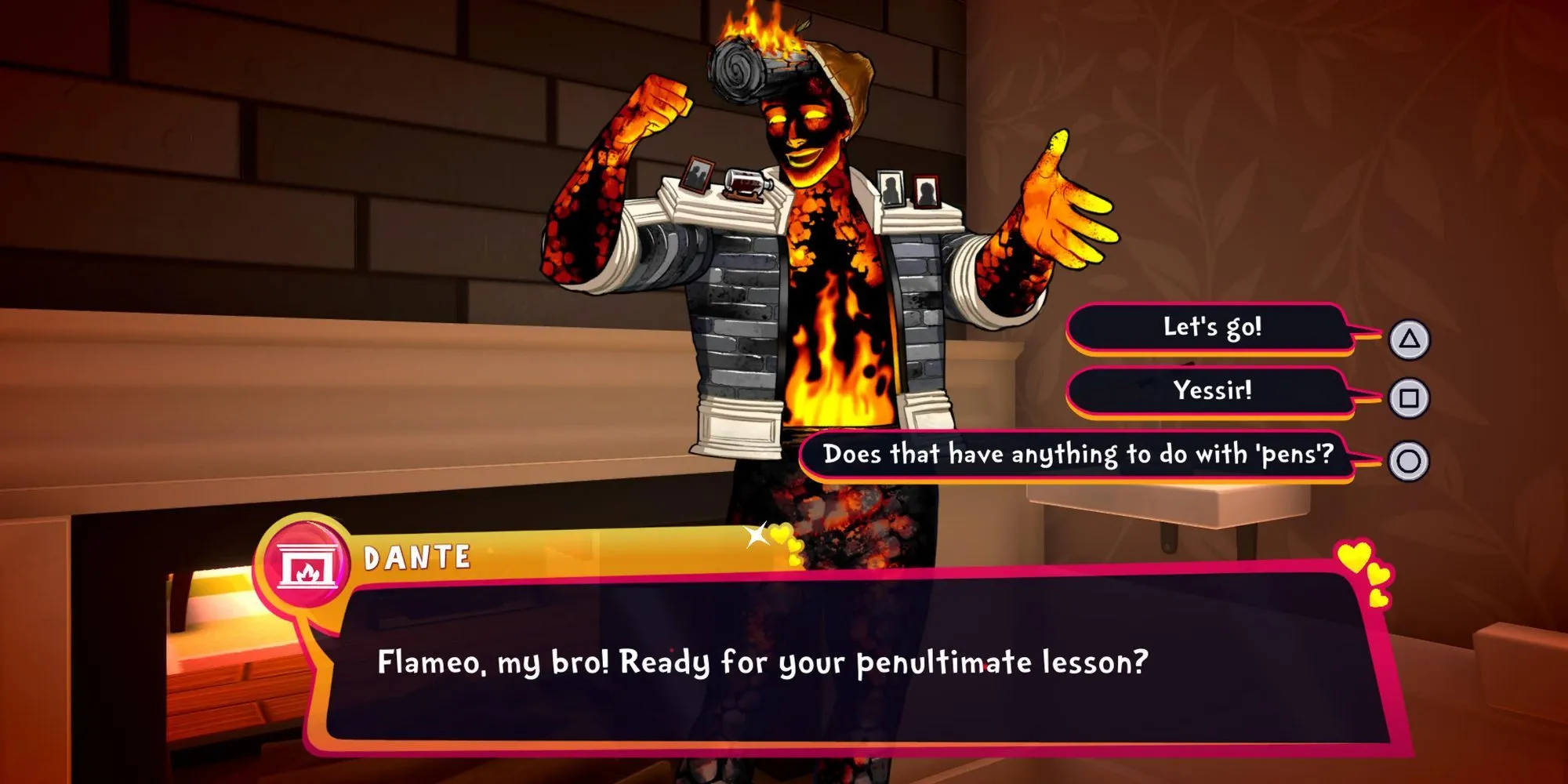 Dante Basco lồng tiếng cho Dante The Fireplace, nhân vật lò sưởi cool ngầu trong game Date Everything, thể hiện đẳng cấp diễn xuất.
