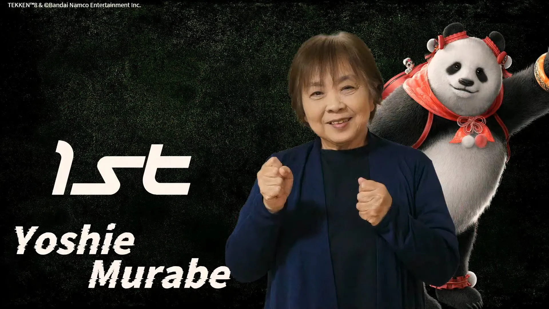 Game thủ Yoshie Murabe cùng chiếc cúp vô địch giải Tekken 8 dành cho người cao tuổi tại Nhật Bản.