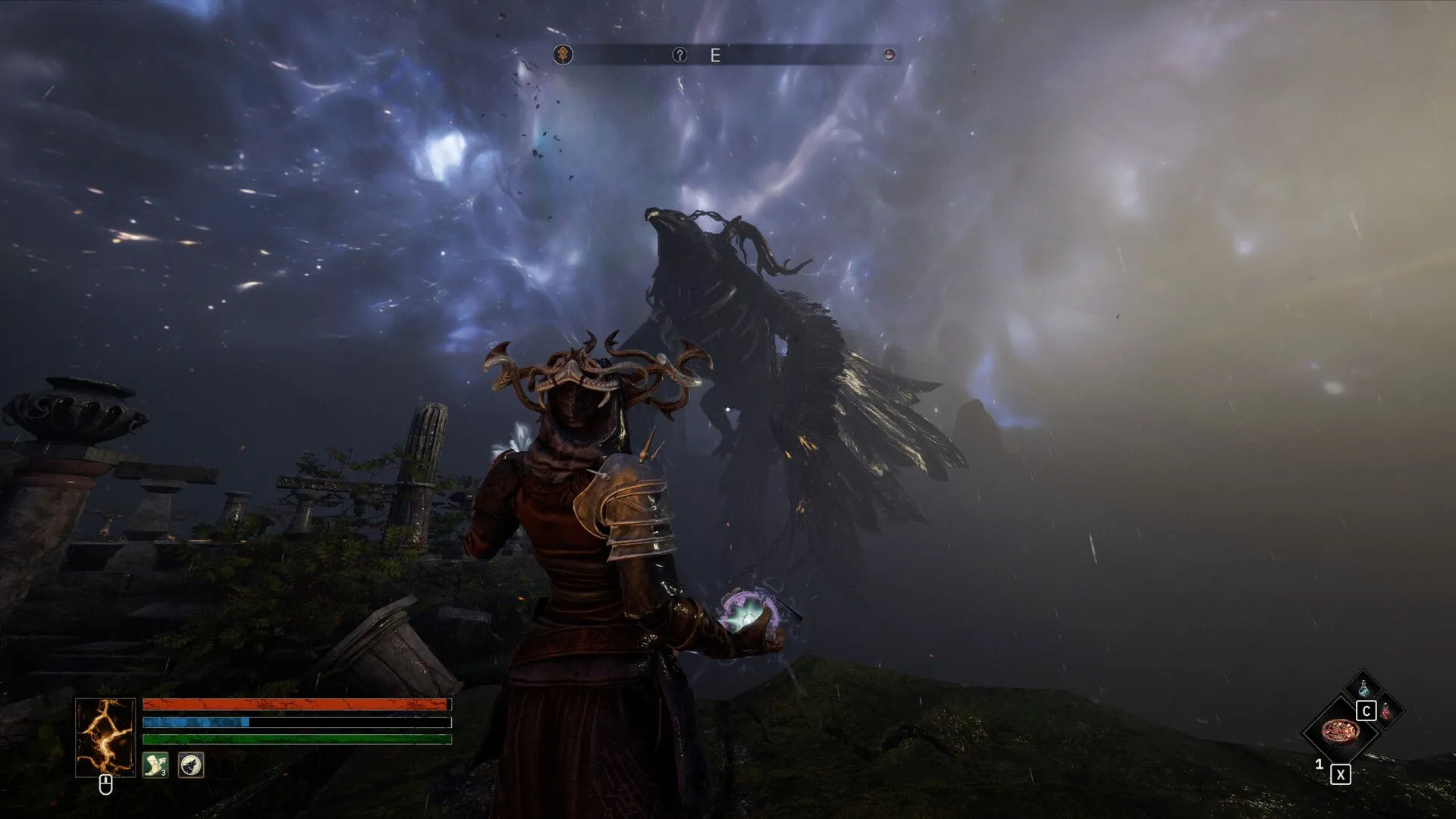 Góc nhìn thứ nhất trong Tainted Grail The Fall of Avalon khi khám phá hầm ngục
