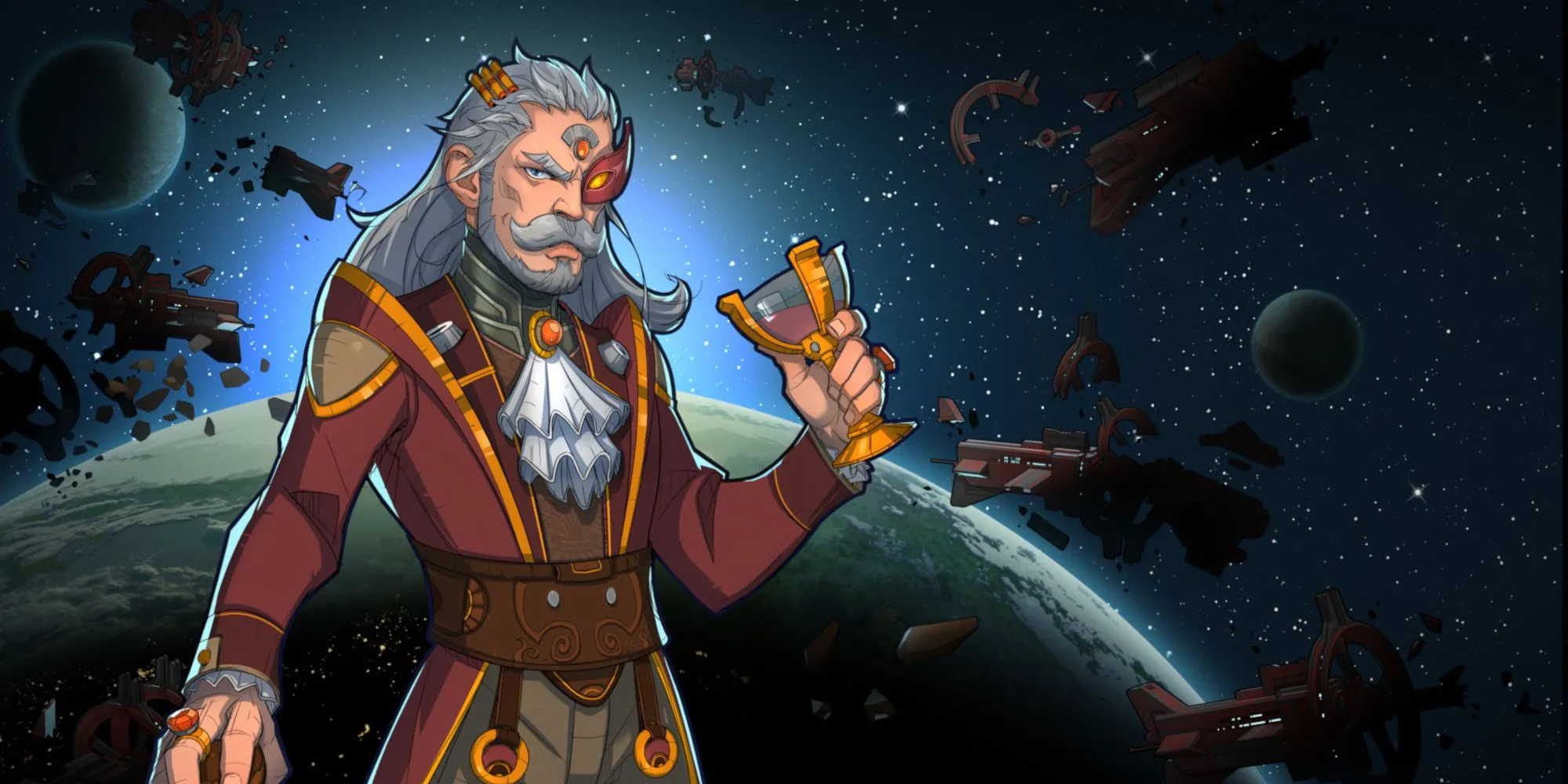 Hình ảnh quảng bá chính thức của bản mở rộng RimWorld - Royalty, minh họa chủ đề quý tộc và quyền lực.