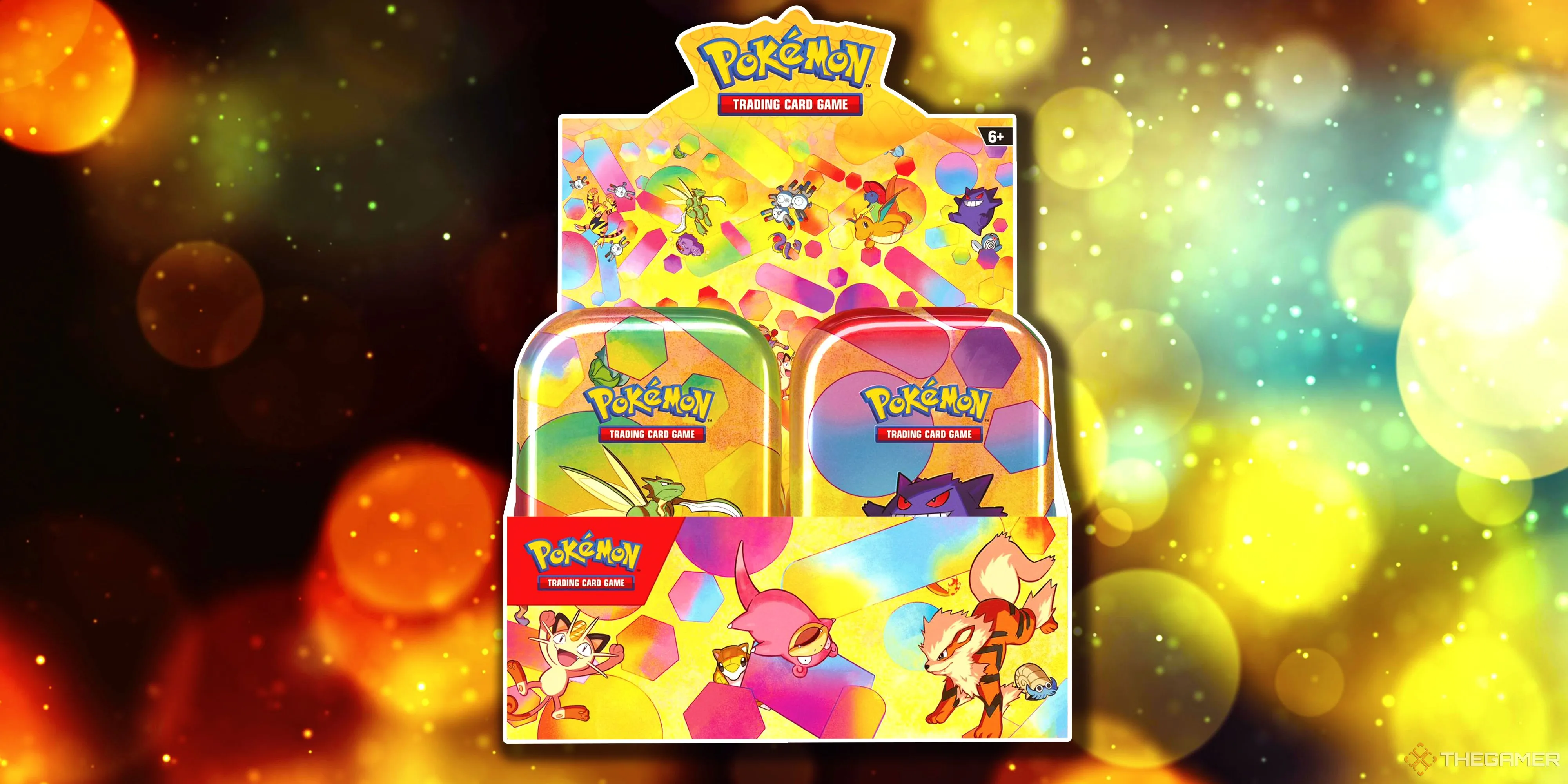 Hộp Mini Tin Display 151 của Pokemon TCG với các Pokemon thế hệ Gen 1.