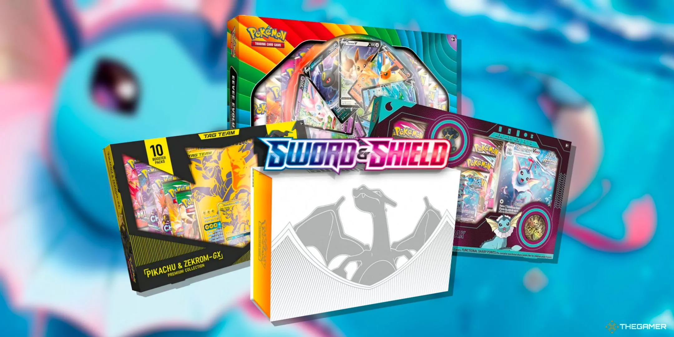 Hộp sưu tập cao cấp Pokemon TCG kỷ nguyên Sword &amp; Shield nổi bật.