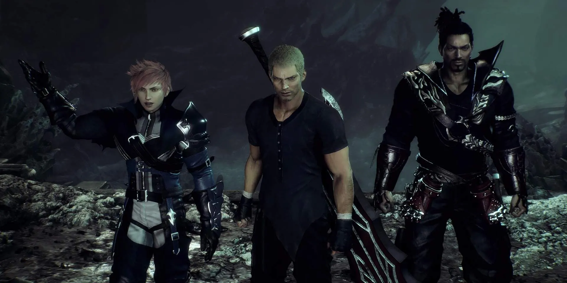 Jack và nhóm bạn trong Stranger of Paradise: Final Fantasy Origin đang chiến đấu, thể hiện phong cách hành động của tựa game spin-off Final Fantasy này.