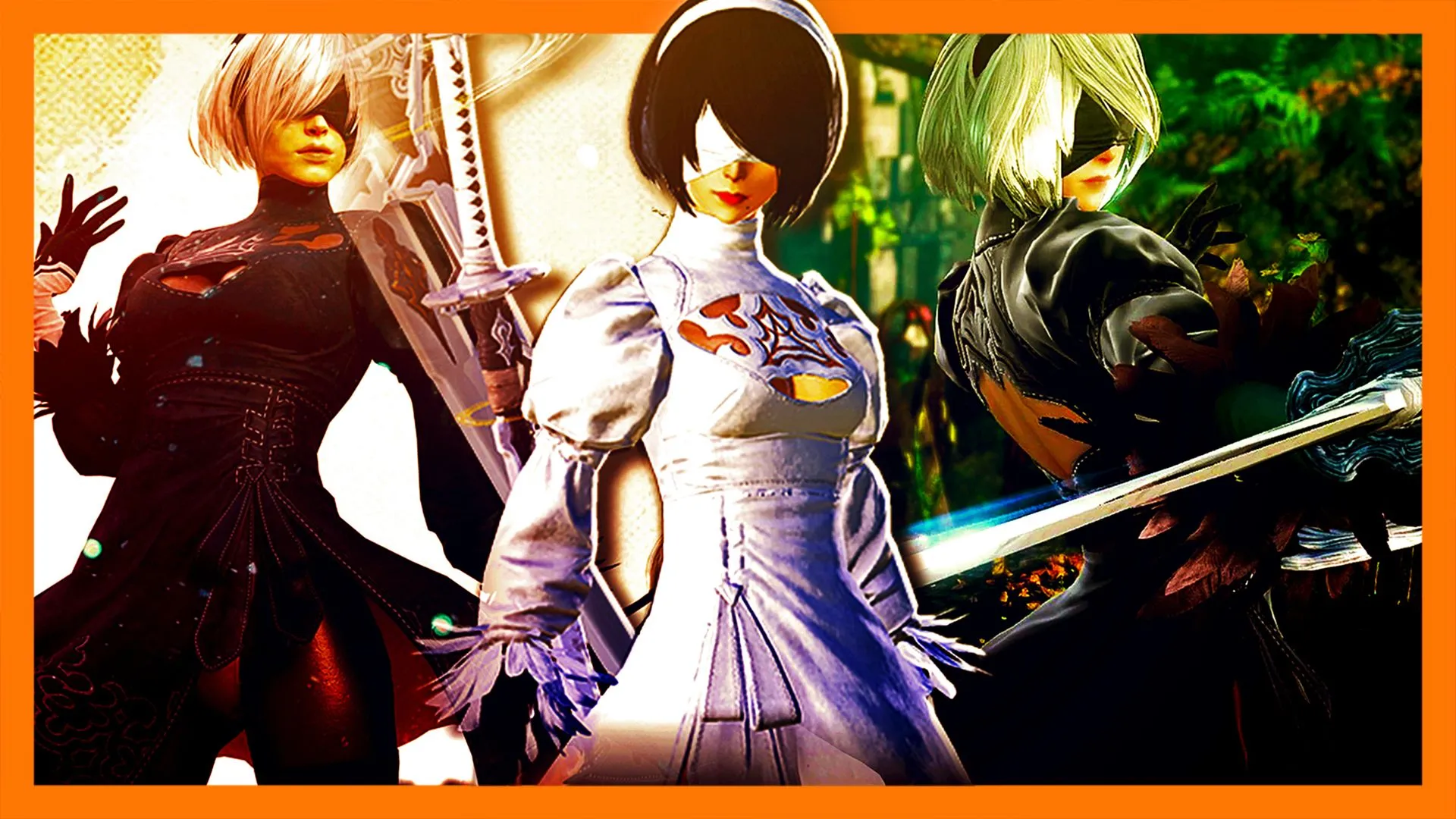 Mối quan hệ hợp tác của Nier với các tựa game khác, minh họa qua ảnh tổng hợp các nhân vật.