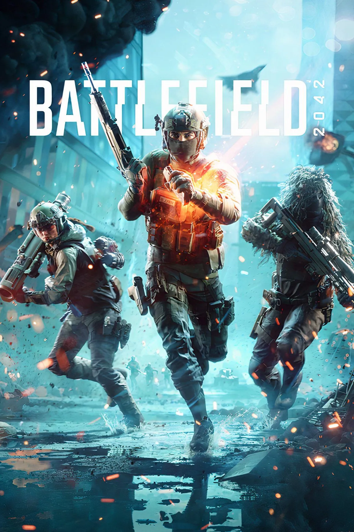 Một cảnh chiến đấu hỗn loạn trong Battlefield 2042, minh họa tiềm năng cho chế độ đối đầu với xác sống trong tương lai.