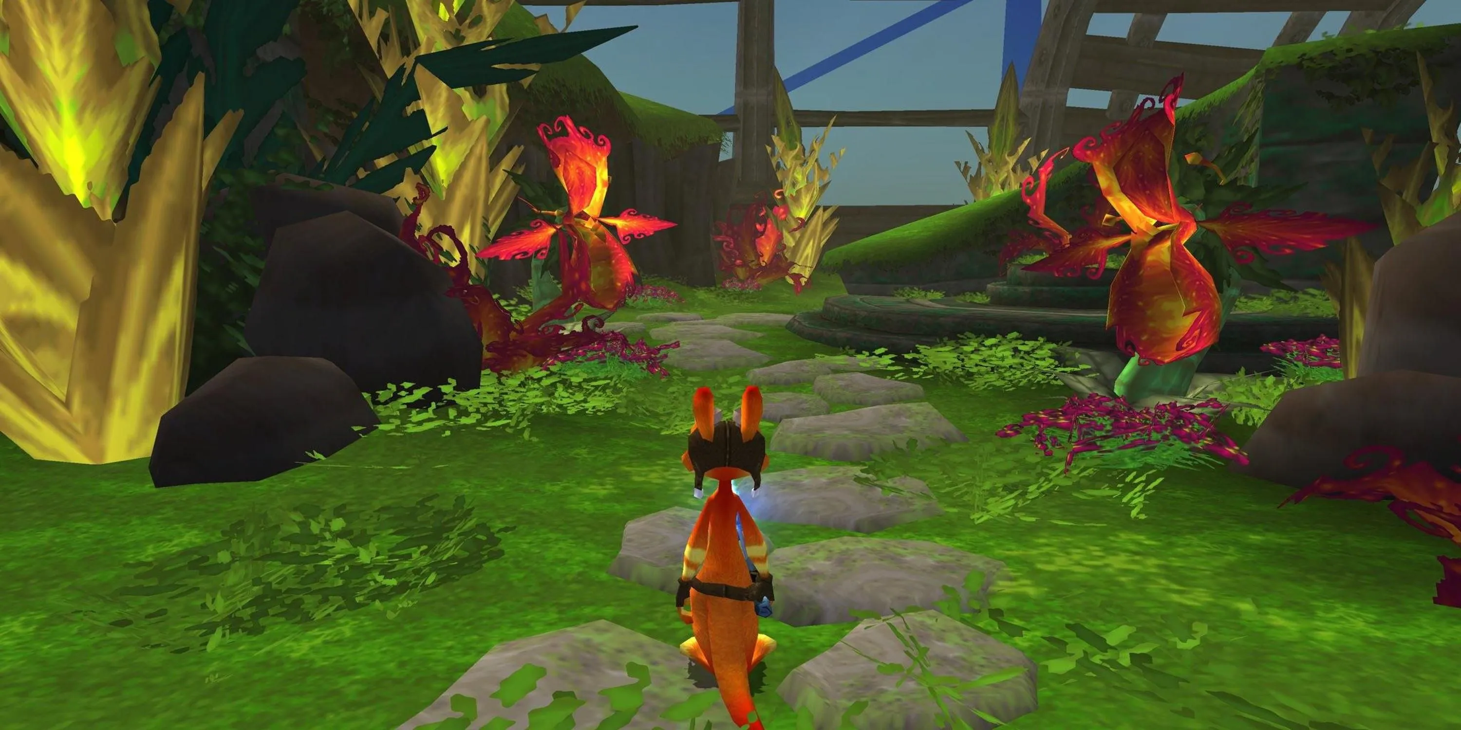 Nhân vật Daxter trong game Daxter, tựa game platformer độc đáo với đồ họa tuyệt đẹp, là phần tiền truyện của Jak 2 trên PSP.