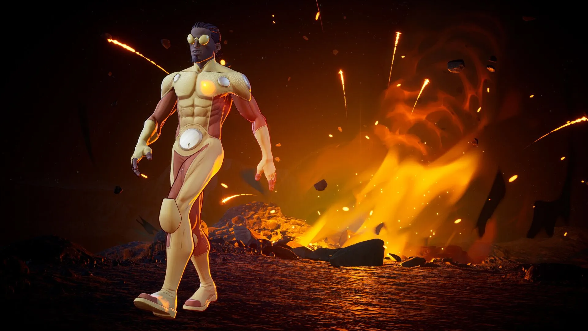 Rex Splode tung ra đòn tấn công bùng nổ, phô diễn bộ kỹ năng độc đáo trong Invincible Vs.