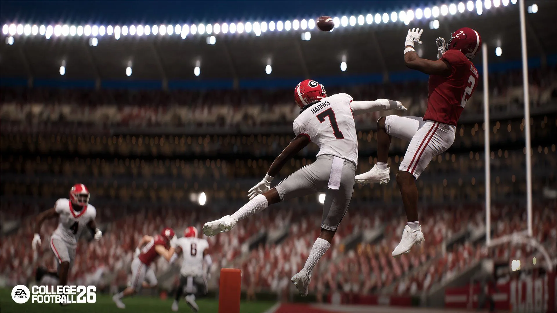 Ryan Williams thực hiện pha bắt bóng ngoạn mục trong EA Sports College Football 26, thể hiện sự chân thực của gameplay