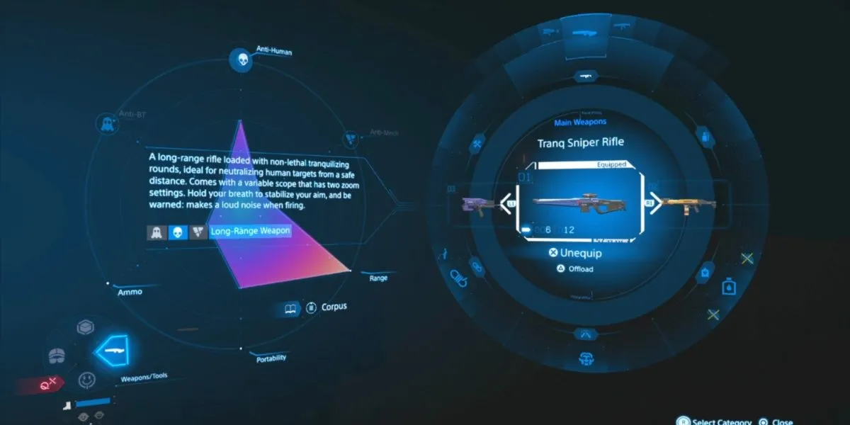 Súng Bắn Tỉa Gây Mê Tranq Sniper Rifle trong Death Stranding 2: On the Beach