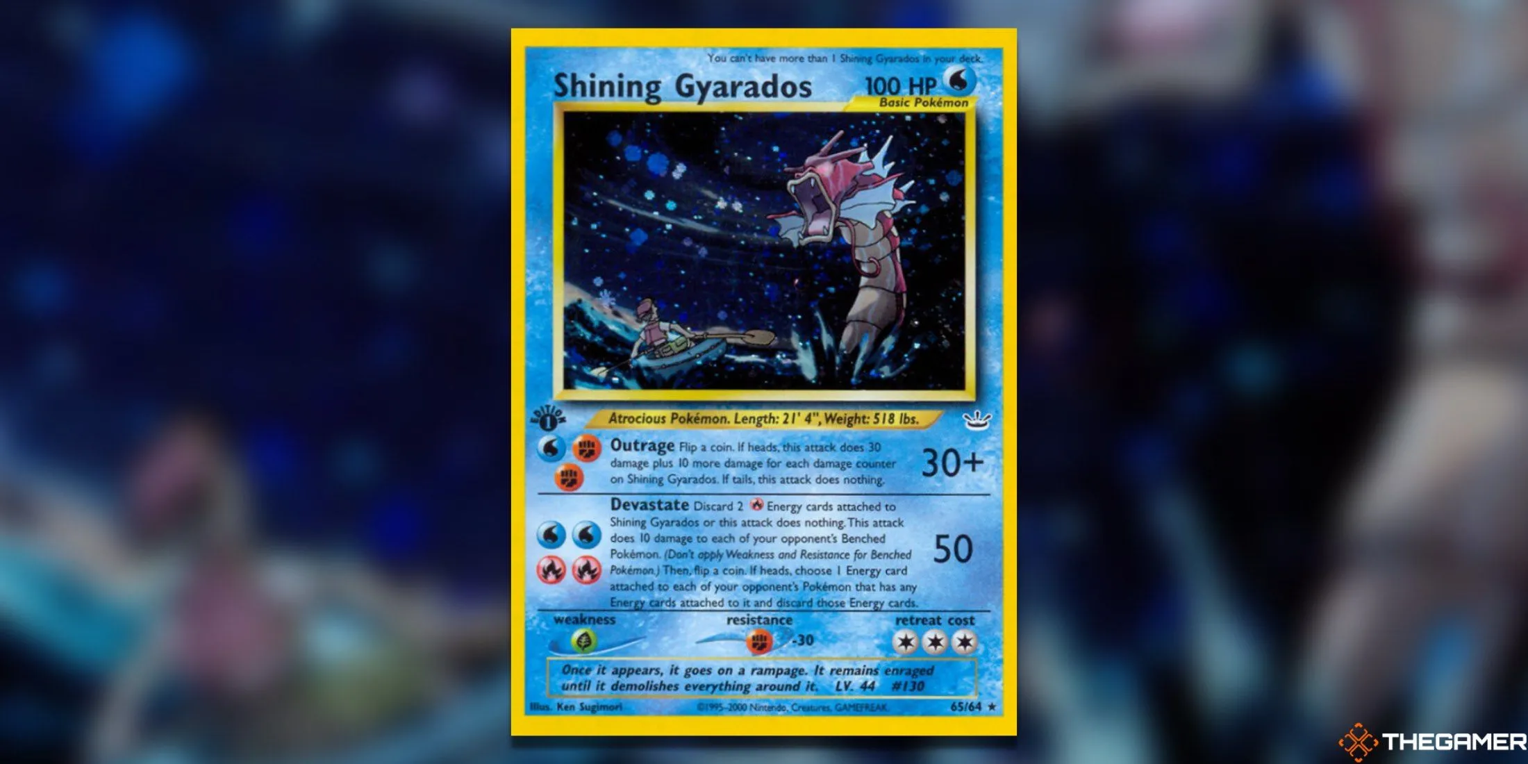 Thẻ bài Pokemon TCG Shining Gyarados Neo Revelation Secret Rare.