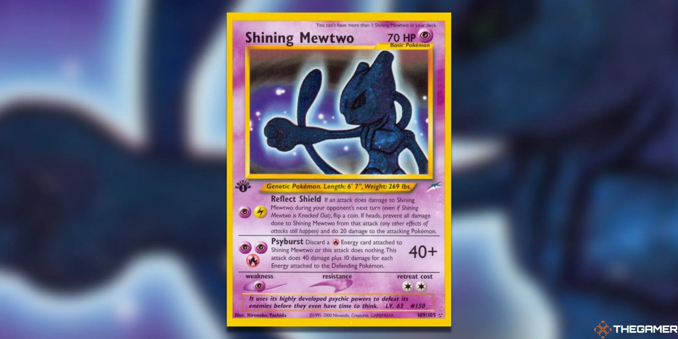 Thẻ bài Pokemon TCG Shining Mewtwo Neo Destiny Secret Rare.