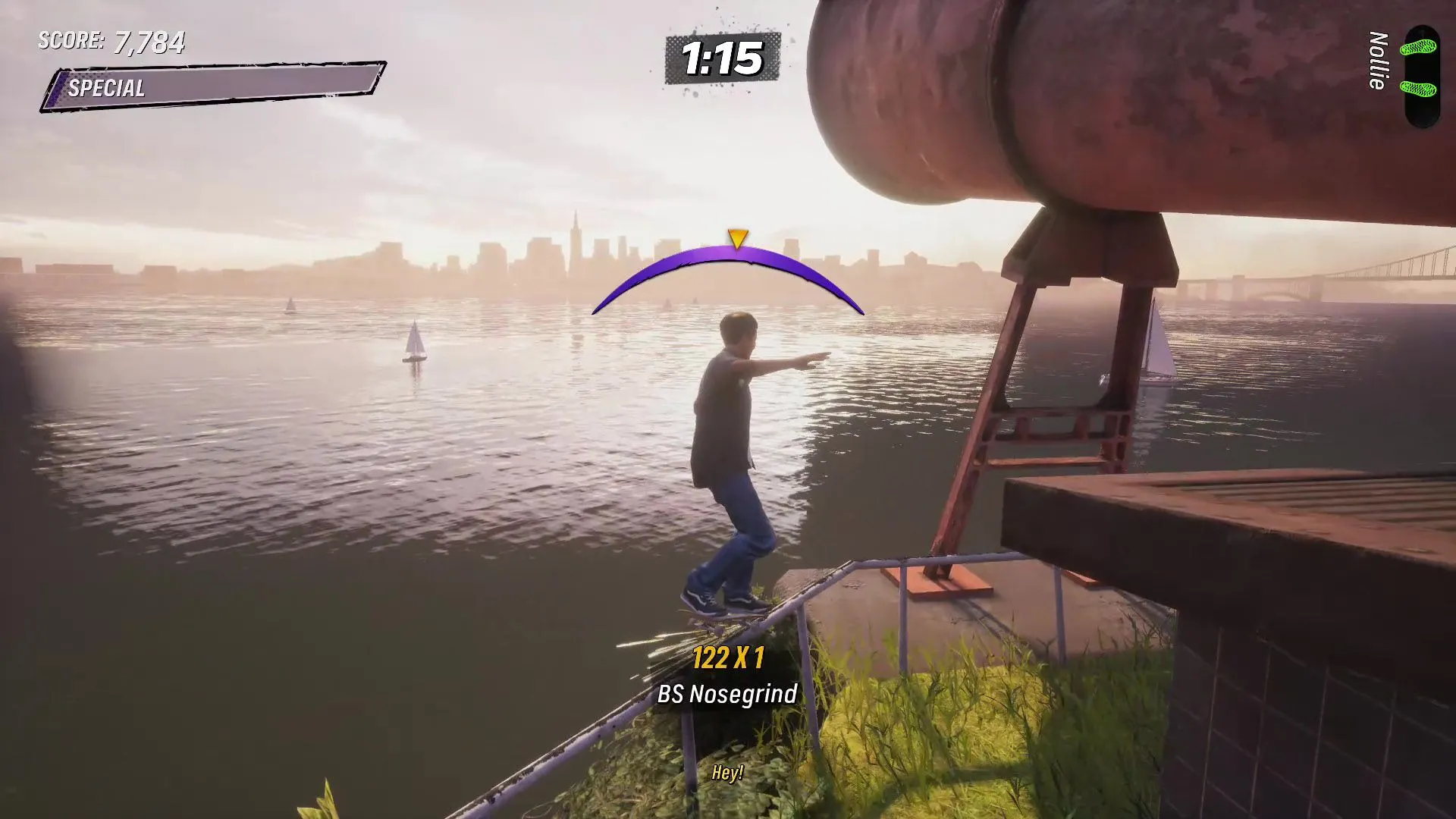 Tony Hawk nosegrind trên còi báo sương mù ở Alcatraz THPS 3 + 4