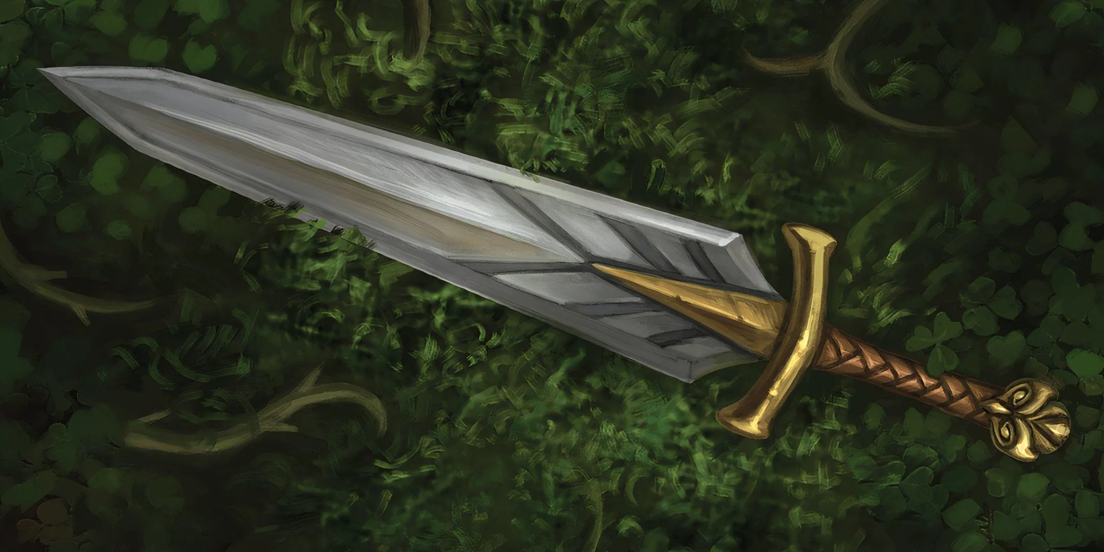 Vật phẩm ma thuật Blade of the Wood minh họa khả năng &quot;Gain Sentience&quot; trong D&amp;D
