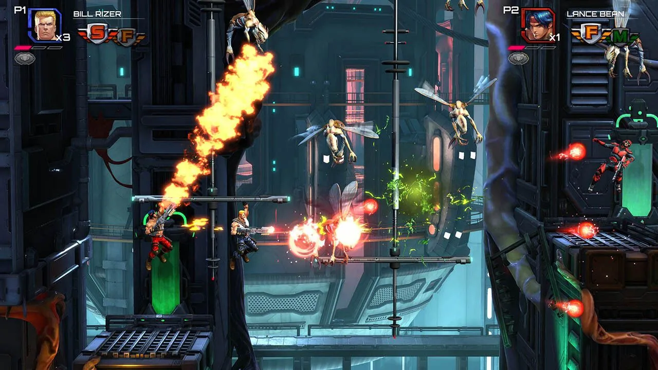 Cảnh gameplay Contra Operation Galuga với nhiều người chơi