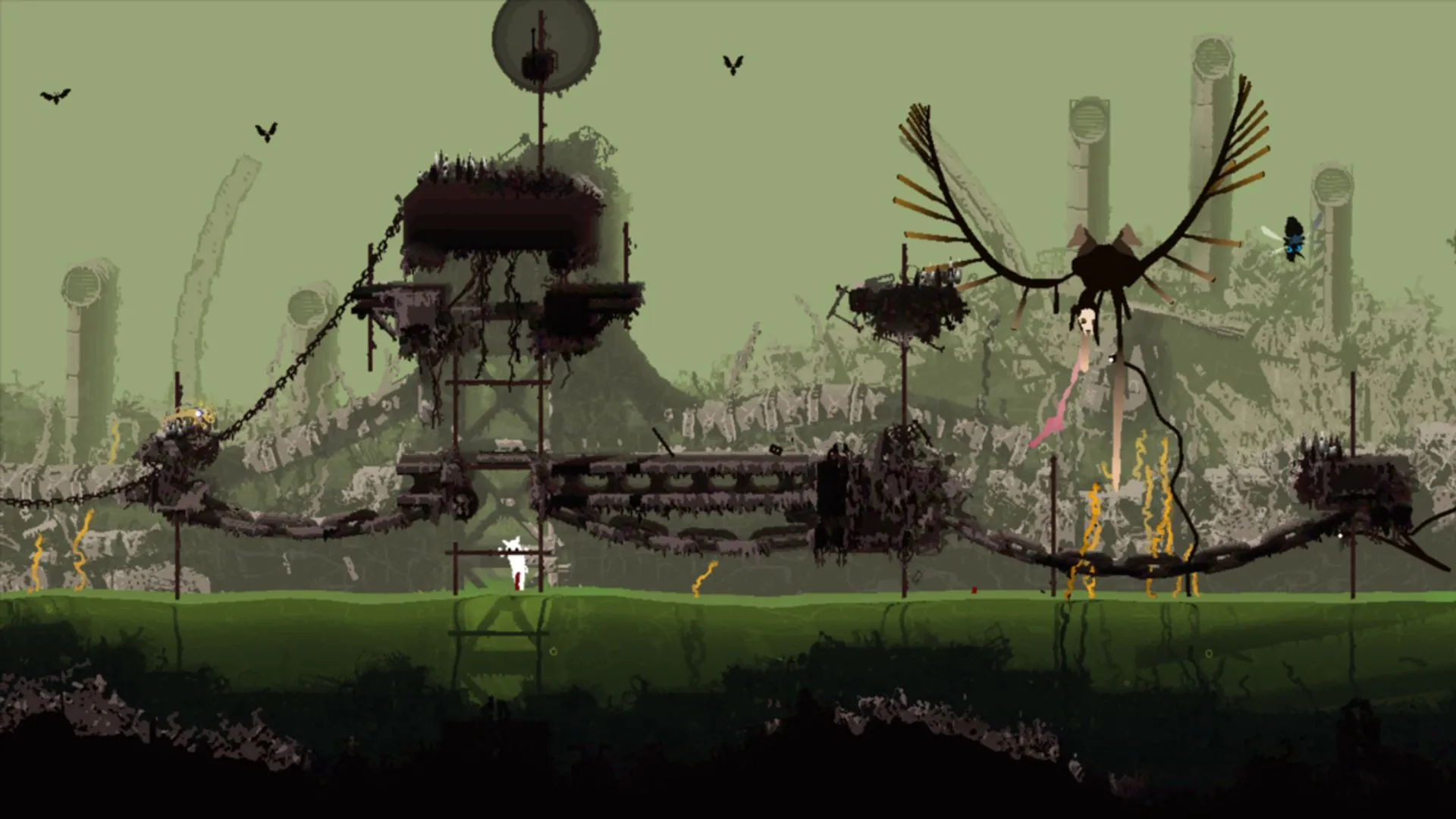 Chú mèo Slugcat cố gắng sinh tồn giữa hệ sinh thái khắc nghiệt và kẻ thù hung hãn của Rain World