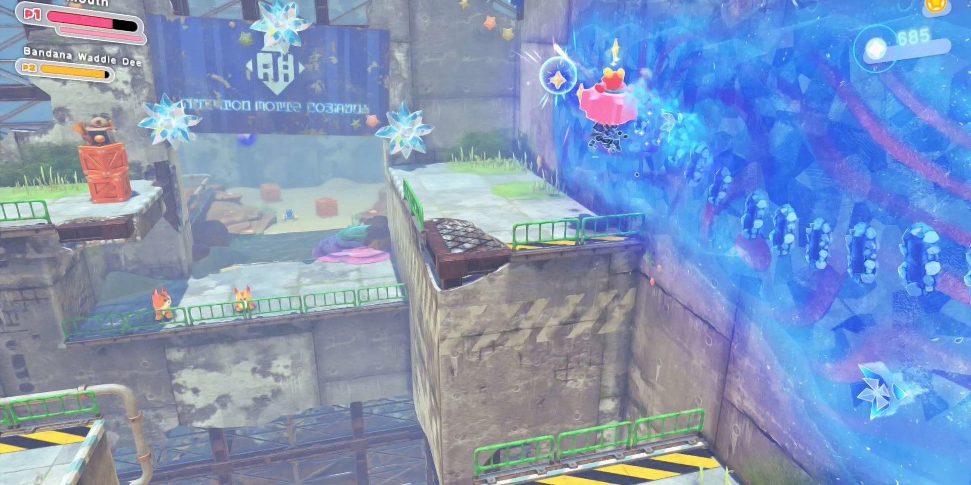 Kirby trong Gear Form Mouthful Mode mới trong DLC Star-Crossed World