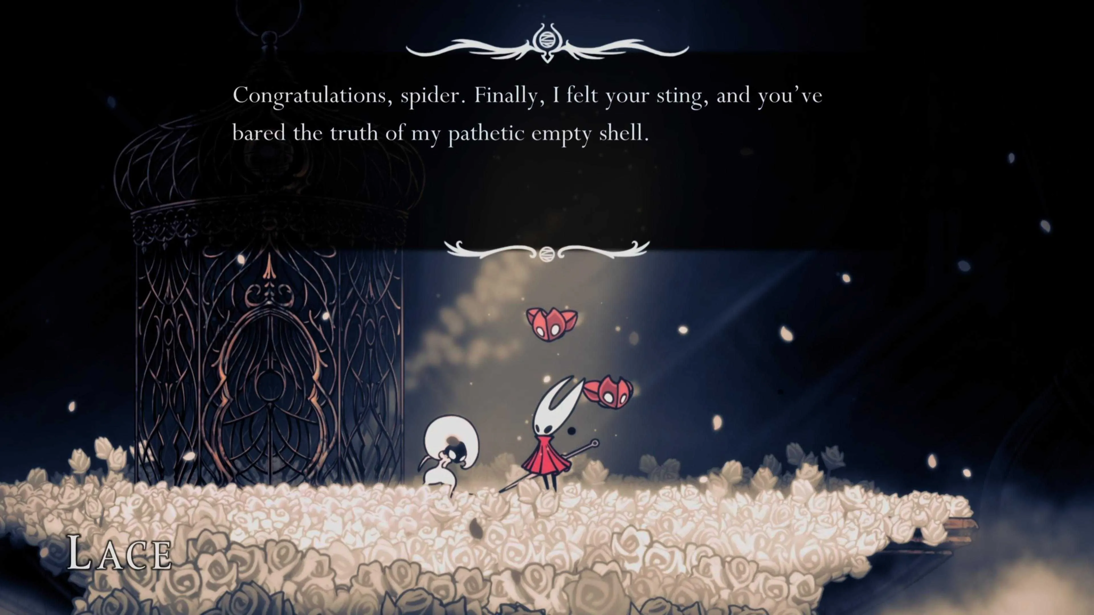 Lace bị đánh bại sau trận chiến cam go lần thứ hai trong Hollow Knight Silksong
