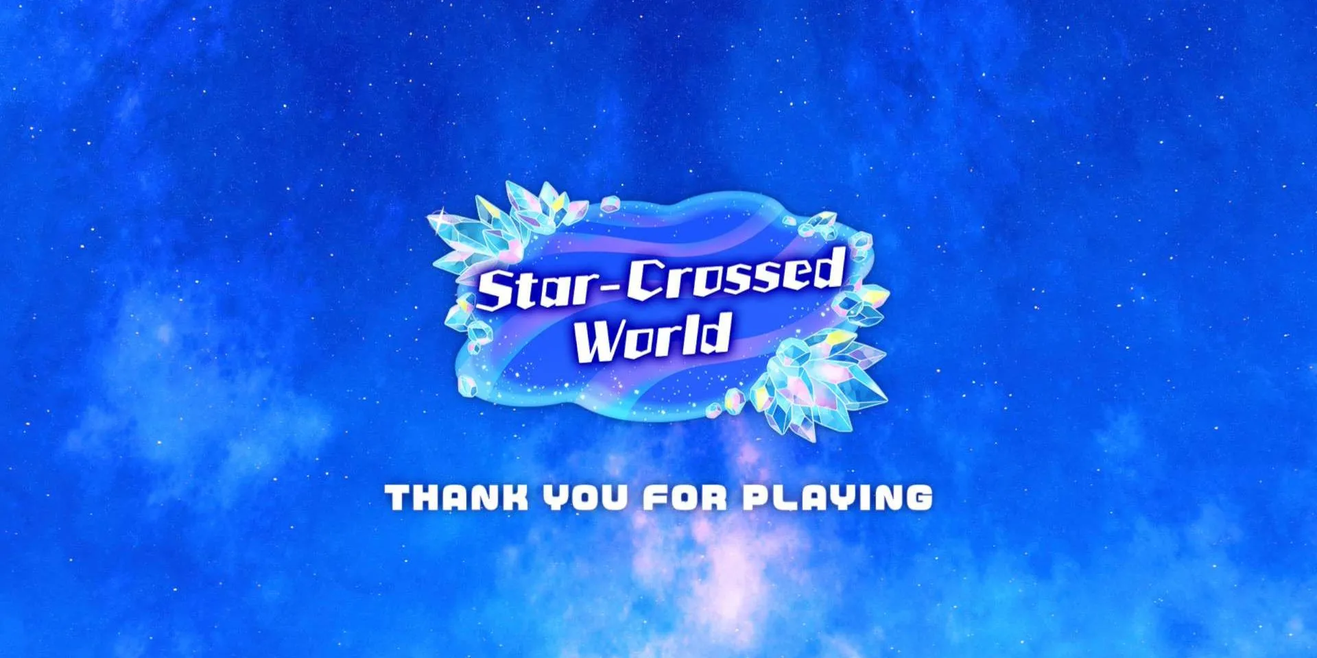 Màn hình &quot;Thanks for Playing&quot; sau khi hoàn thành Kirby: Star-Crossed World