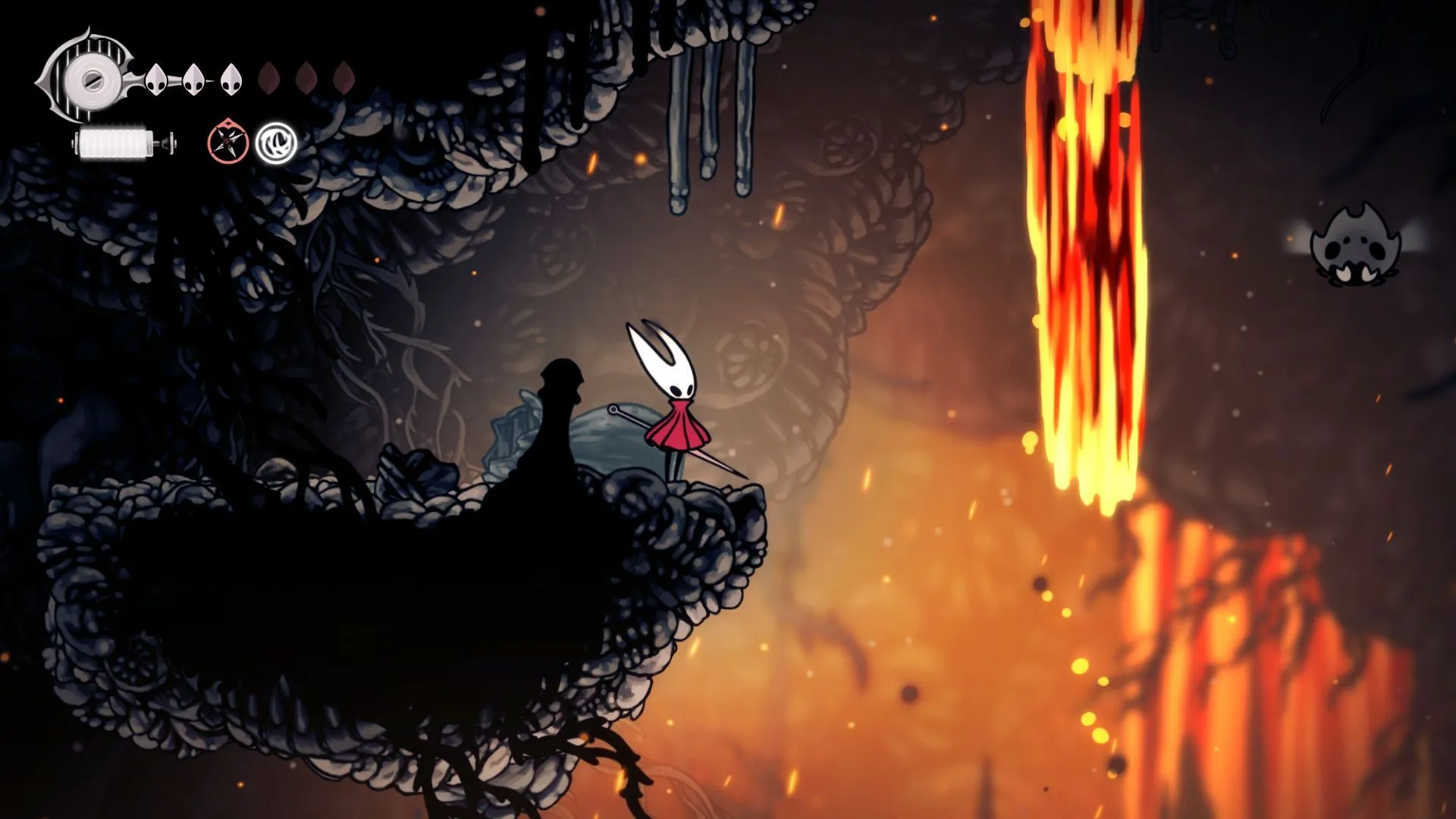 Mặt nạ dung nham trong Hollow Knight Silksong, một vật phẩm mới trong game