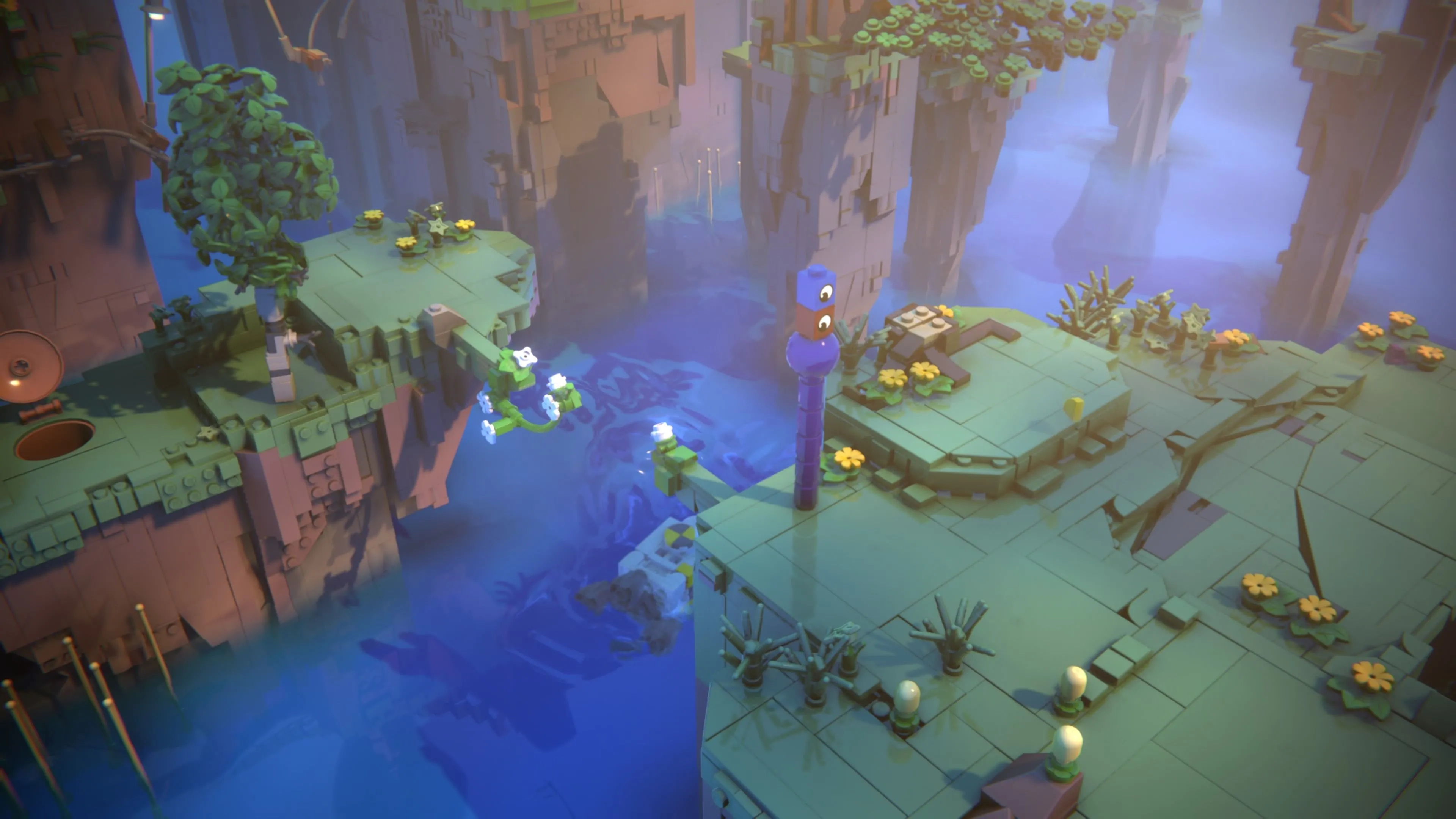 Một khung hình gameplay tươi sáng thể hiện sự giản dị nhưng đầy ý nghĩa của LEGO Voyagers