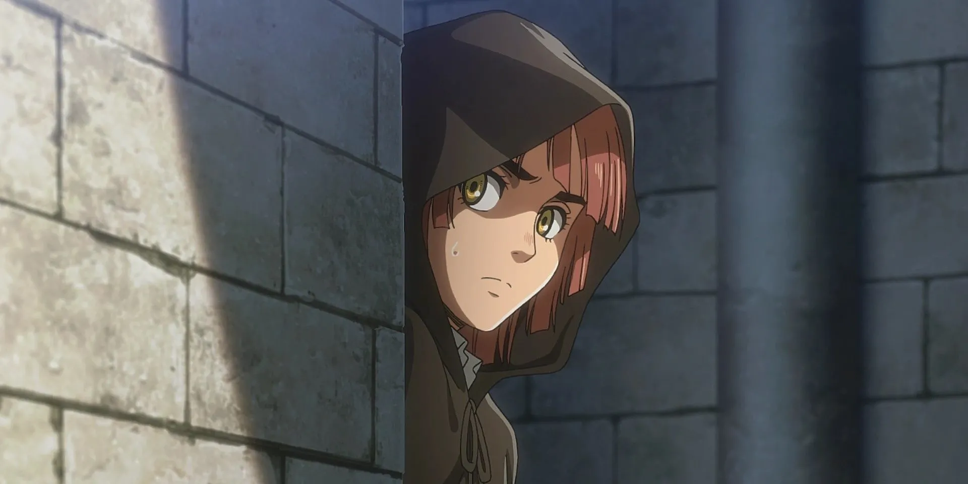 Nifa, thành viên đội Levi, sẵn sàng chiến đấu trước khi bị ám sát bất ngờ trong Attack on Titan.